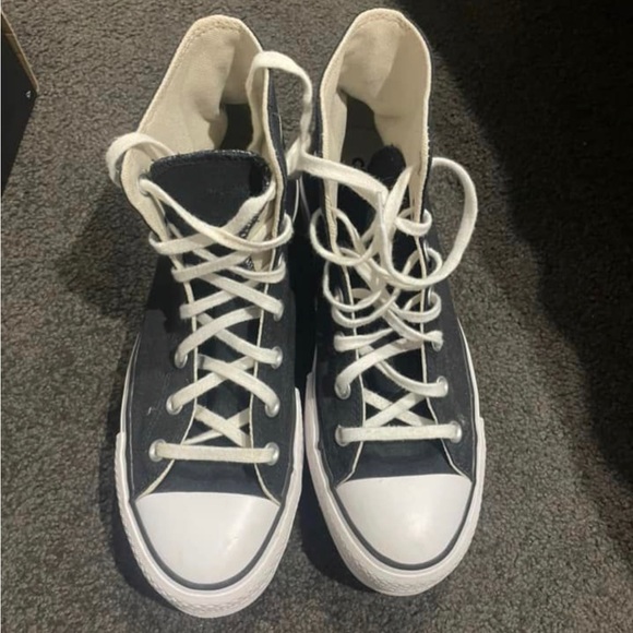 Black and White lift high tops size US women’s 9 - Picture 5 of 6